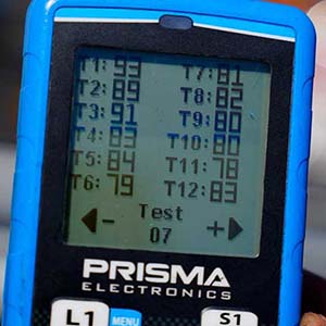 Prisma HPM4 Tire Pressure Gauge with Pyrometer and Stopwatch