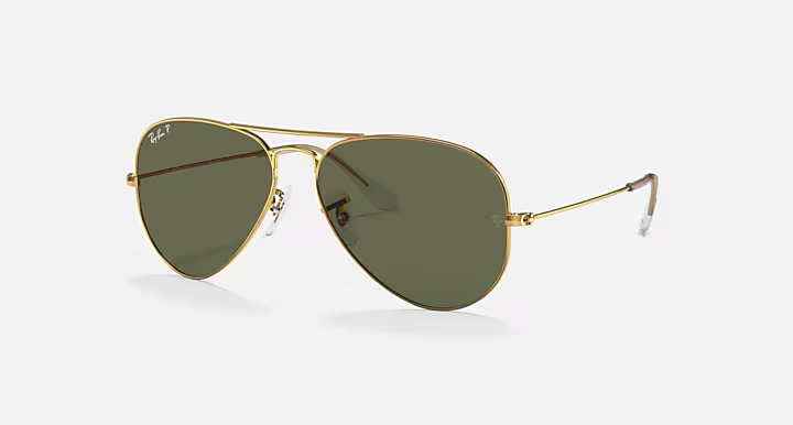 Ray Ban Aviator Polished Arista Gold /w G-15 Green Lenses