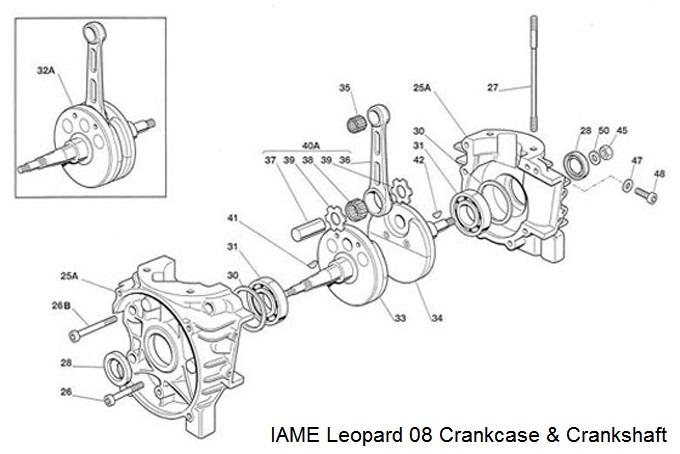 A-125390A IAME Leopard 08 Crankshaft Half Magneto Side