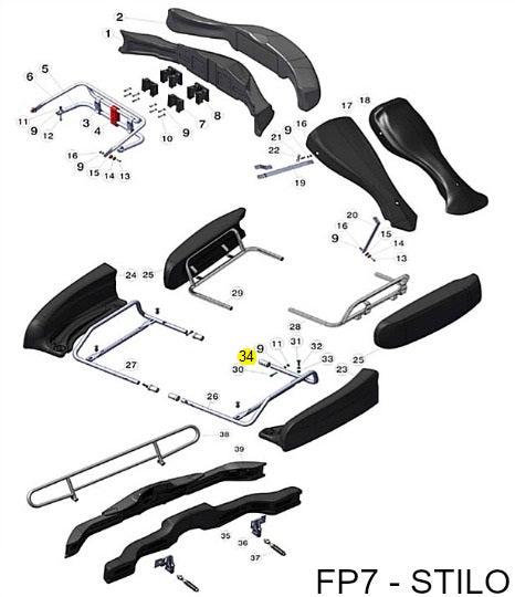 Praga Side Pod Bar Plastic Bushing