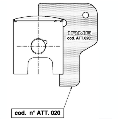 ATT-020 IAME Swift Piston Dome Shape & Height Template