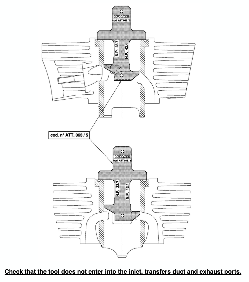 ATT-063/5 IAME KA100 "NO GO" Gauge for Exhaust & Transfer Port Height