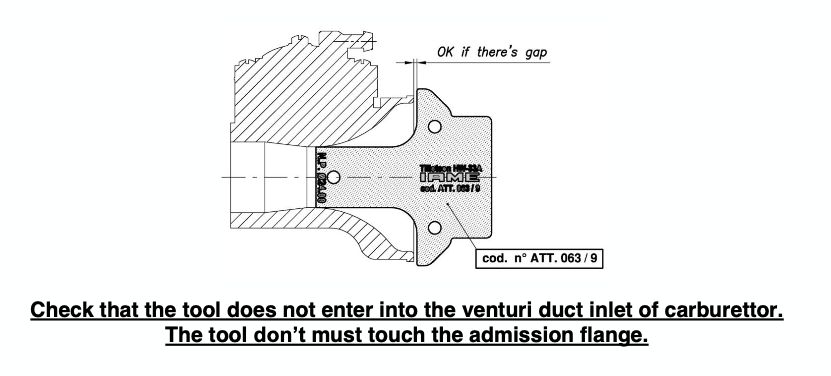 ATT-063/9 IAME KA100 "NO GO" Gauge for Carburetor Venturi Max Diameter