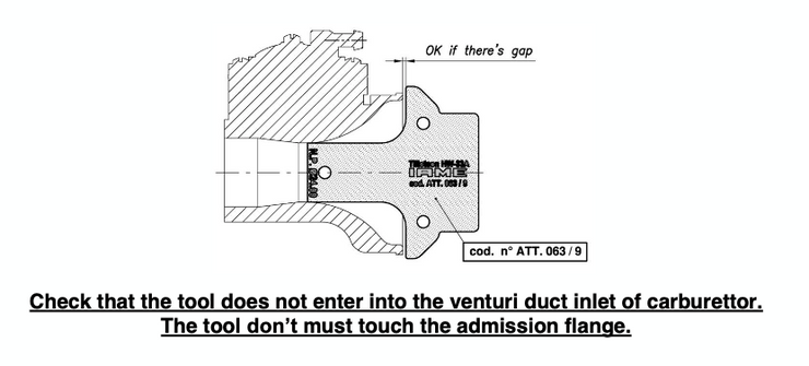 ATT-063/9 IAME KA100 "NO GO" Gauge for Carburetor Venturi Max Diameter