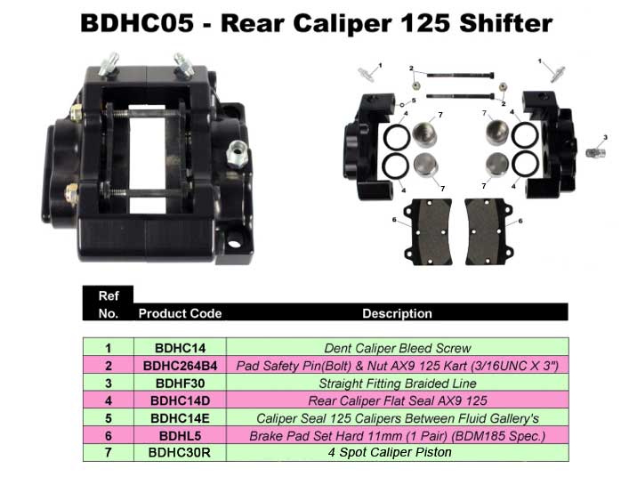 Arrow Rear Brake Caliper Flat Seal