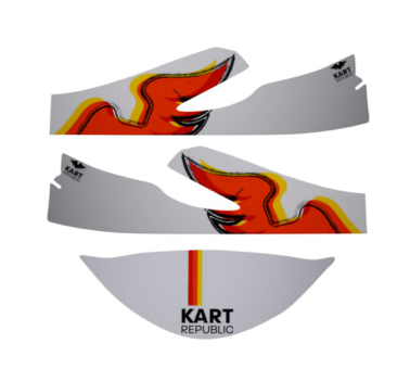 Kart Republic KR1 | KR2 Front Spoiler Sticker Kit - Older Style
