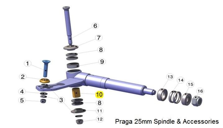 Praga Bearings Spacer 10.5mm x 16mm x H22mm