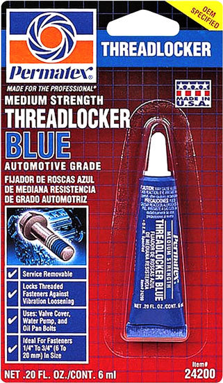 Permatex Medium Strength Threadlocker - BLUE 6ml